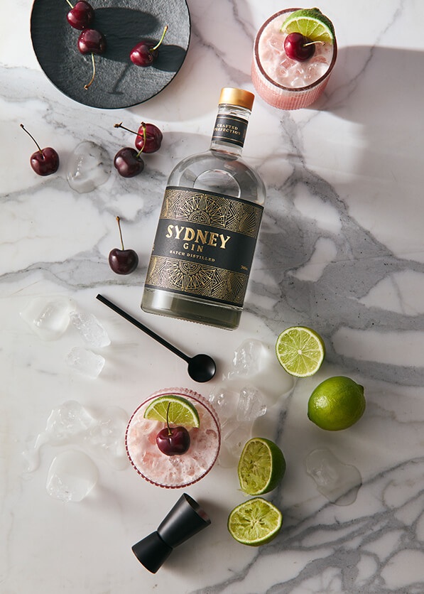 Feat cherry gin fizz